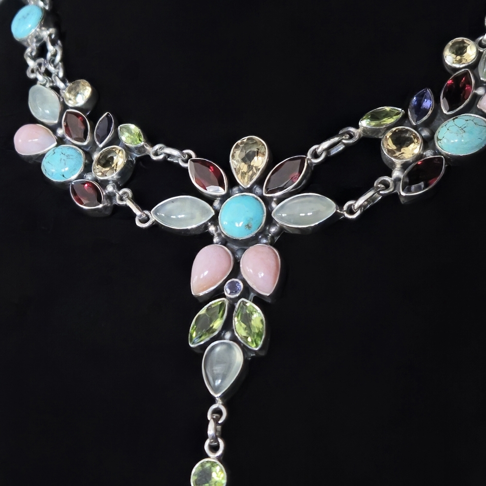 NICKY BUTLER RAJ LIMITED EDITION 925 Sterling Silver Designer Necklace Turquoise - Picture 11 of 16